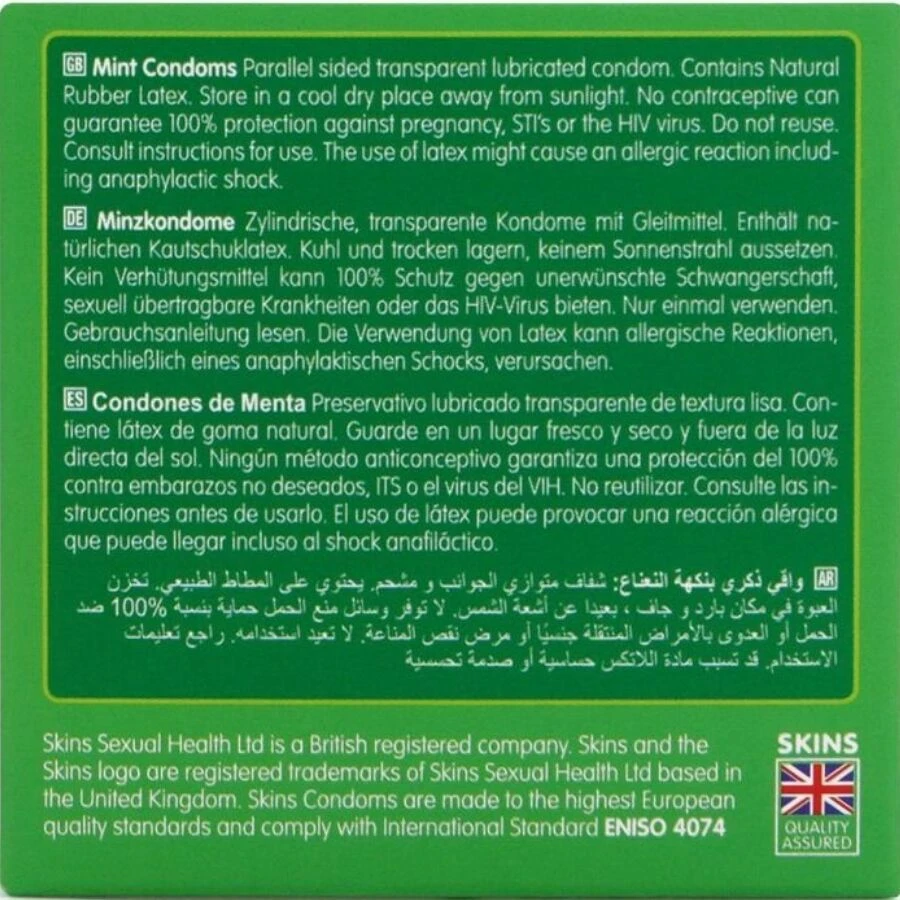 SKINS - PRESERVATIVOS MINT PREMIUM PACOTE 4